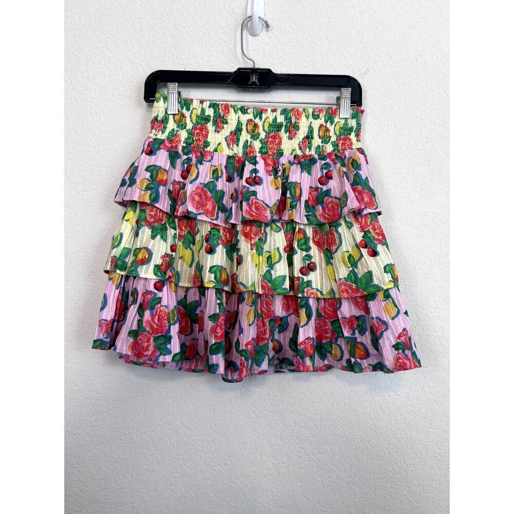 Roller Rabbit Floral & Fruit Tiered Mini Skirt - Small